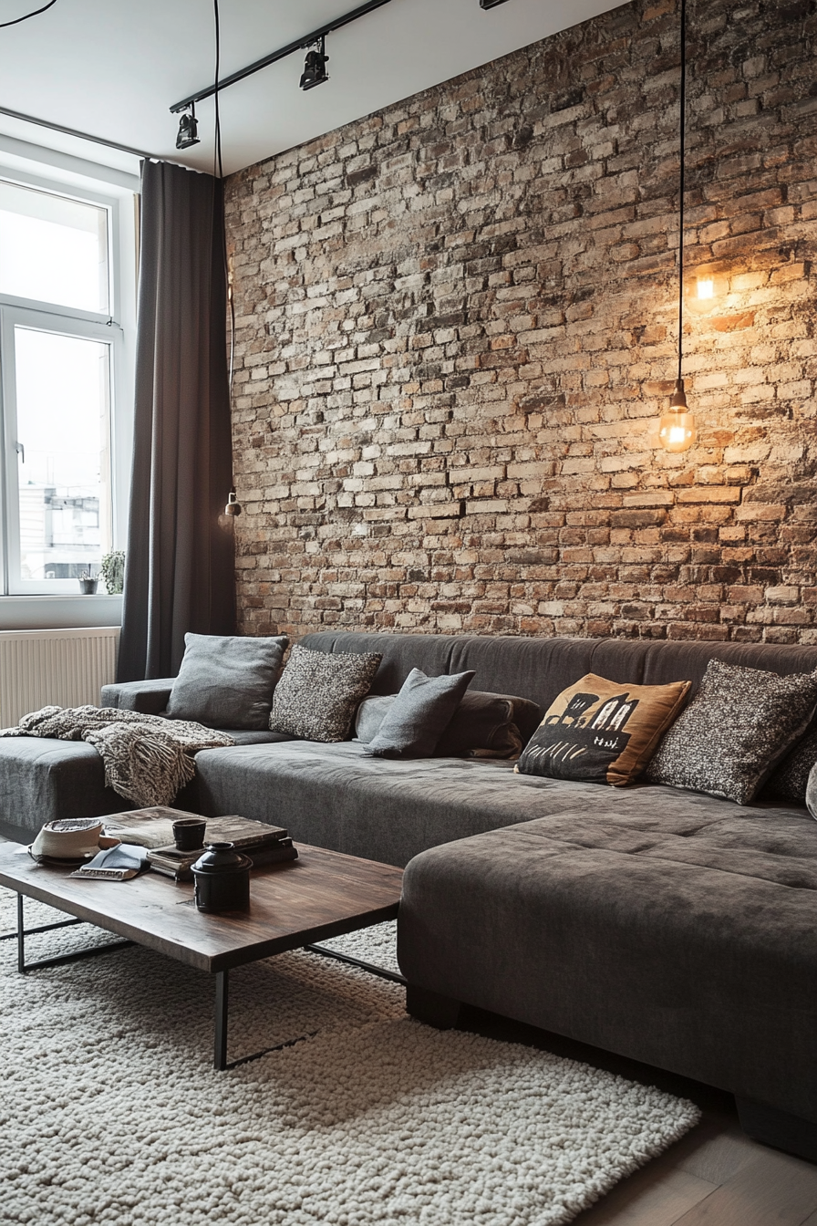 3. Urban Loft Industrial (Gray Living Room Ideas) - Gray Living Room Ideas