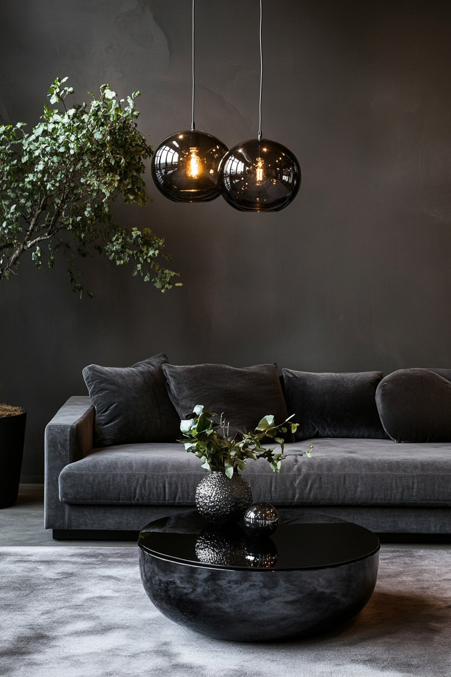 22. Dark Gray Elegance (Gray Living Room Ideas) - Gray Living Room Ideas