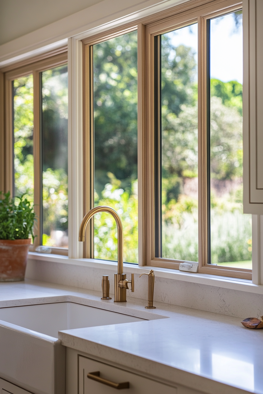 10. Minimalist Frameless Window Wall (Kitchen Window Ideas) - Kitchen Window Ideas