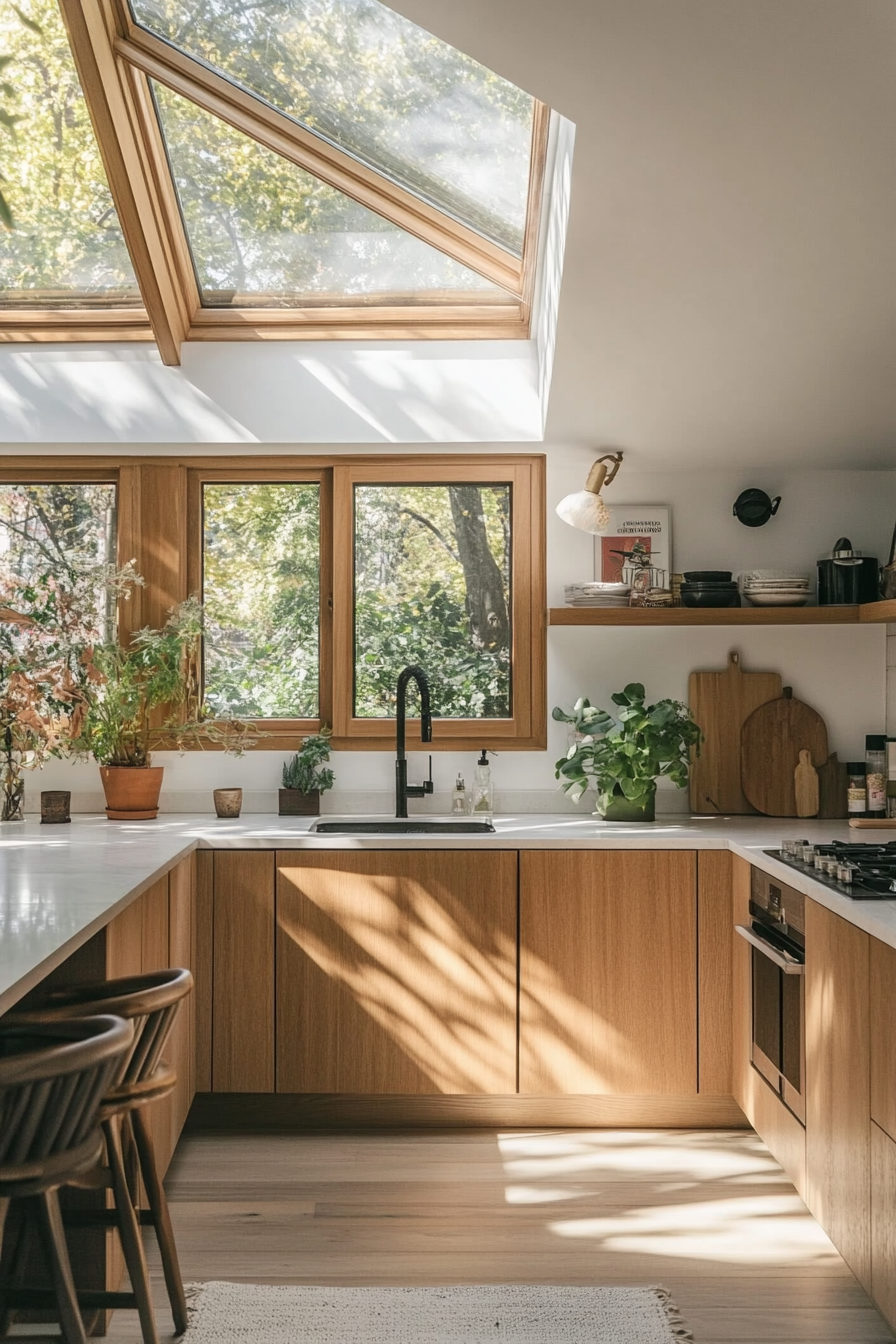 13. Skylight Above the Sink (Kitchen Window Ideas) - Kitchen Window Ideas