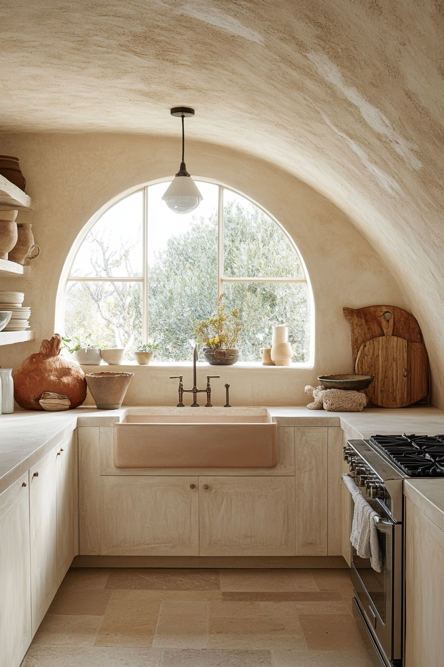 22. Shaped Window with Organic Curves (Kitchen Window Ideas) - Kitchen Window Ideas