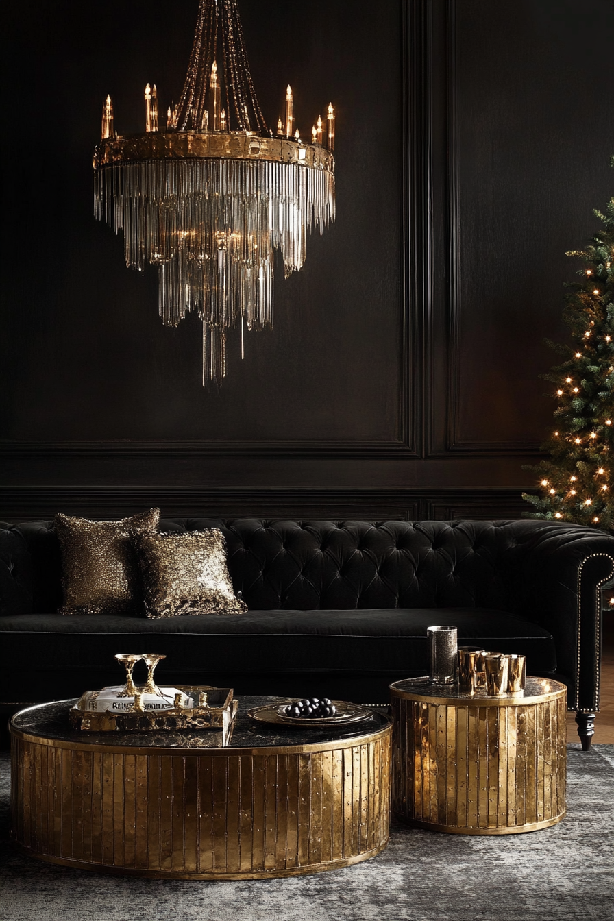 1. Classic Elegance (Black And Gold Living Room Ideas) - Black And Gold Living Room Ideas