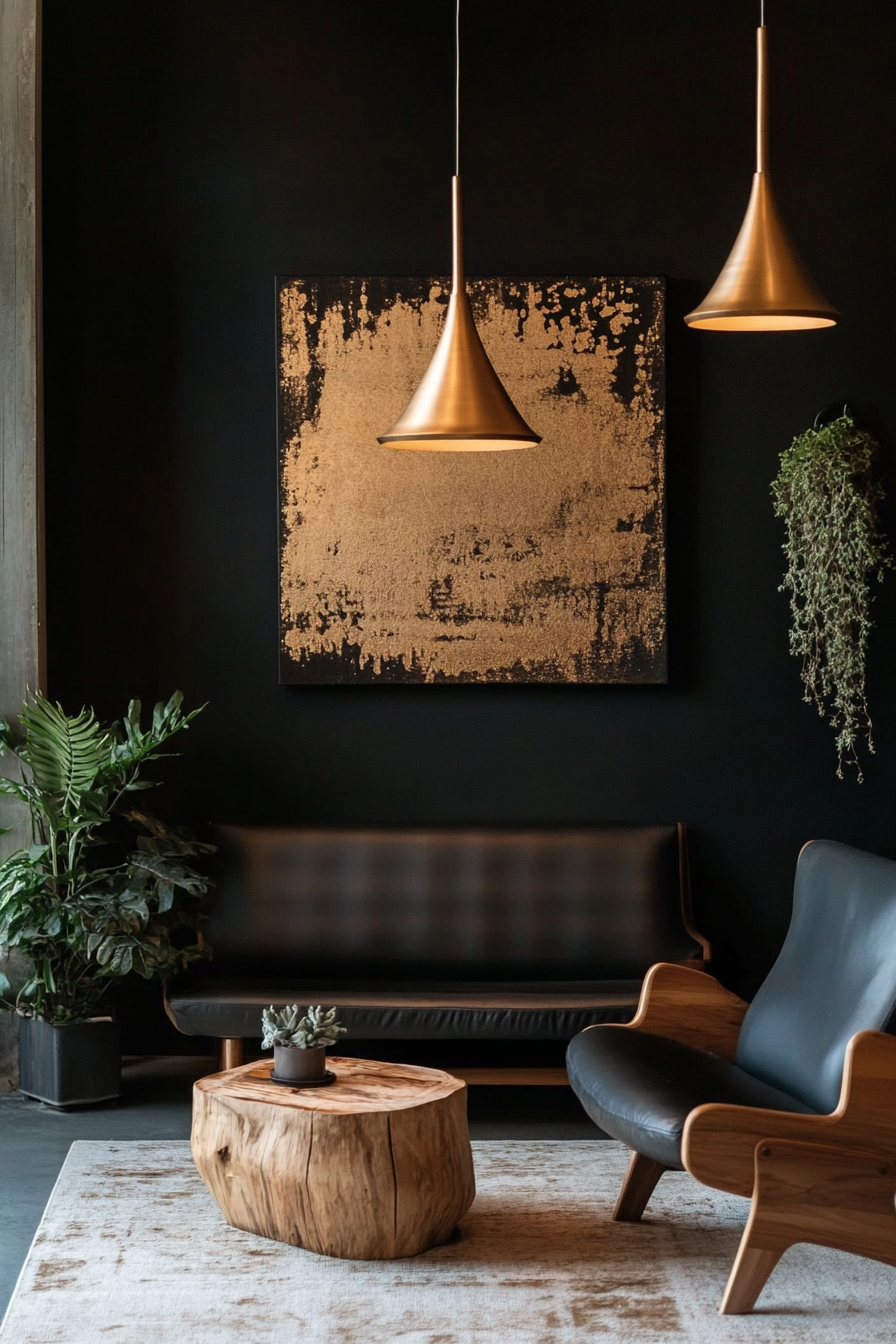 8. Scandinavian Contrast (Black And Gold Living Room Ideas) - Black And Gold Living Room Ideas