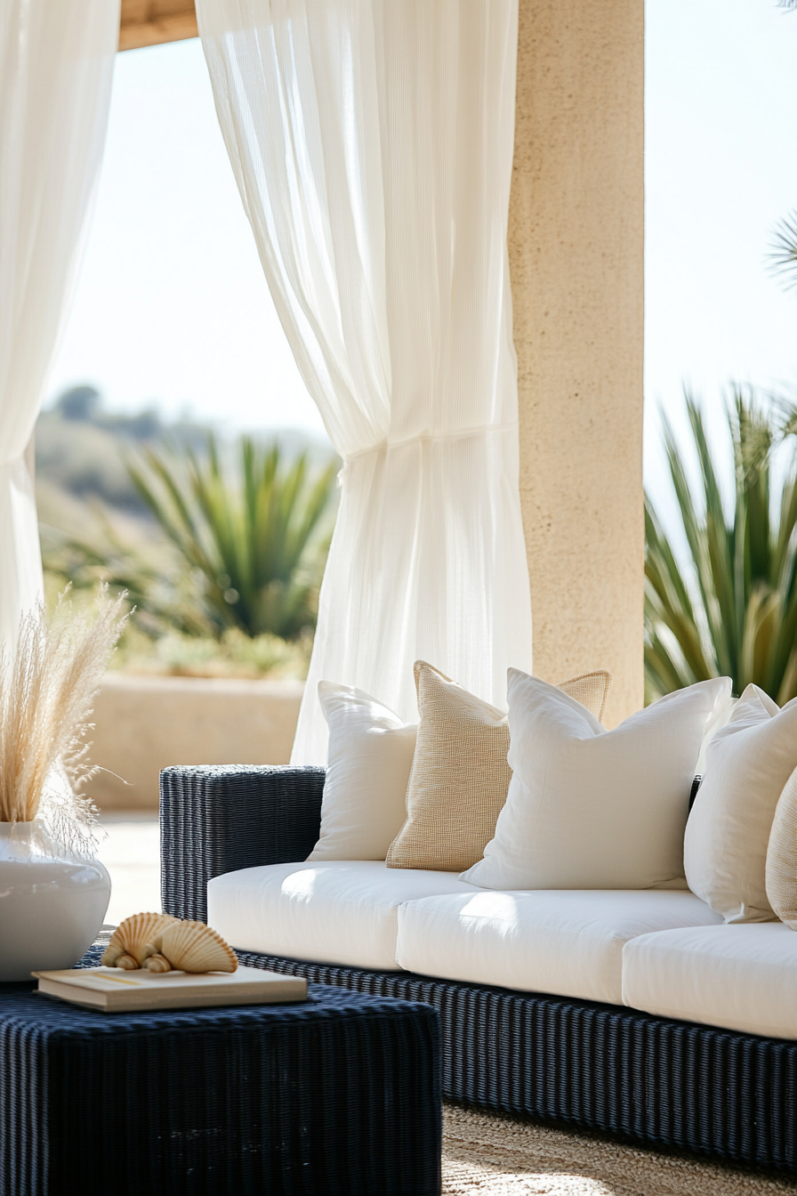 27. Coastal Chic (Black And Gold Living Room Ideas) - Black And Gold Living Room Ideas