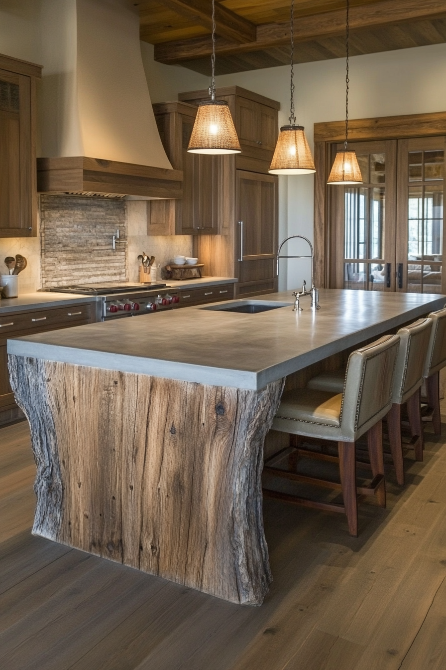 13. Minimalist Rustic Retreat (Rustic Kitchen Island Ideas) - Rustic Kitchen Island Ideas