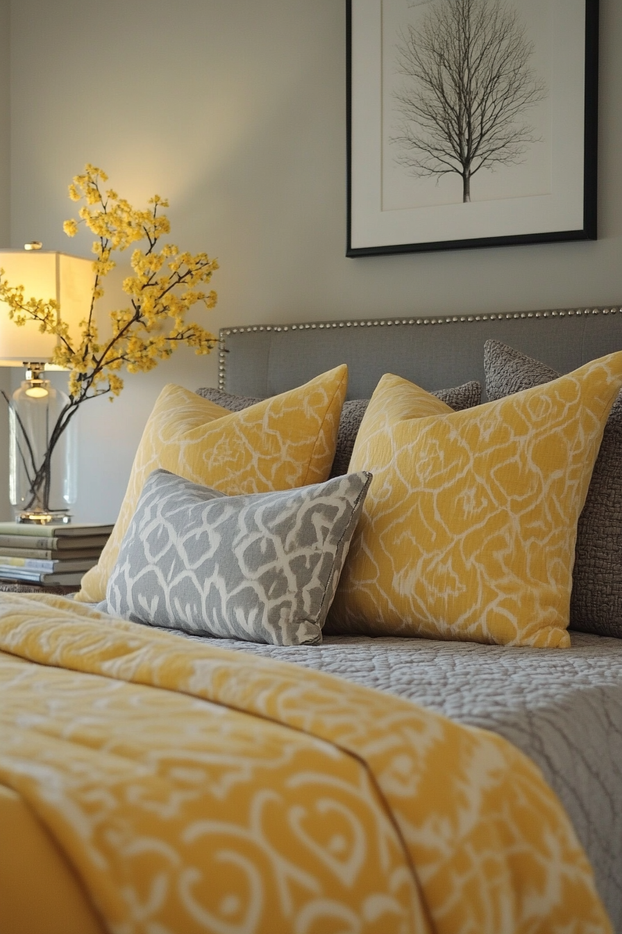 12. Soft Marigold Harmony (Yellow And Gray Bedroom Ideas) - Yellow And Gray Bedroom Ideas