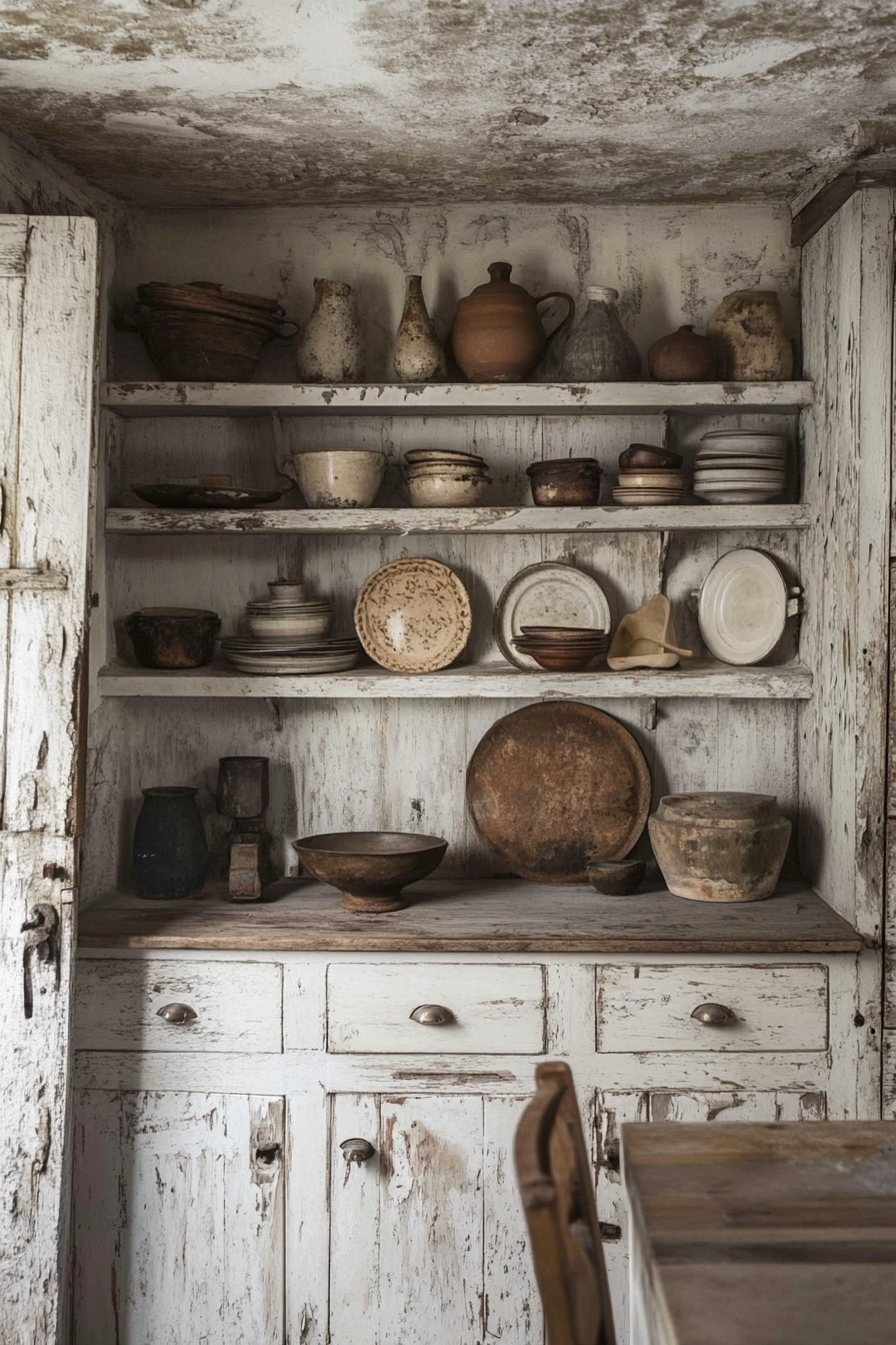 26. Distressed Finishes (Farmhouse Kitchen Ideas) - Farmhouse Kitchen Ideas