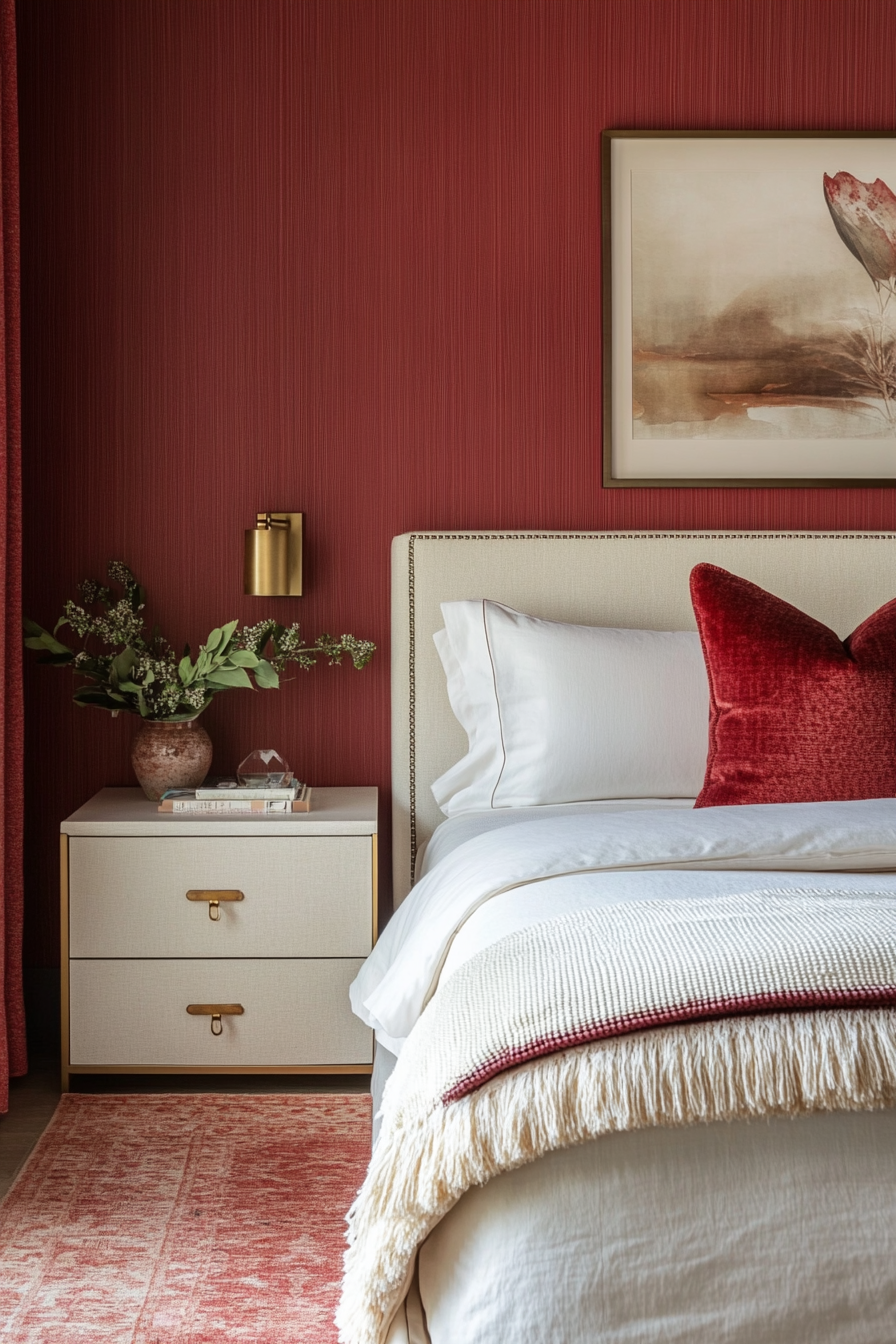 18. Blush Red Harmony (Red Bedroom Ideas) - Red Bedroom Ideas