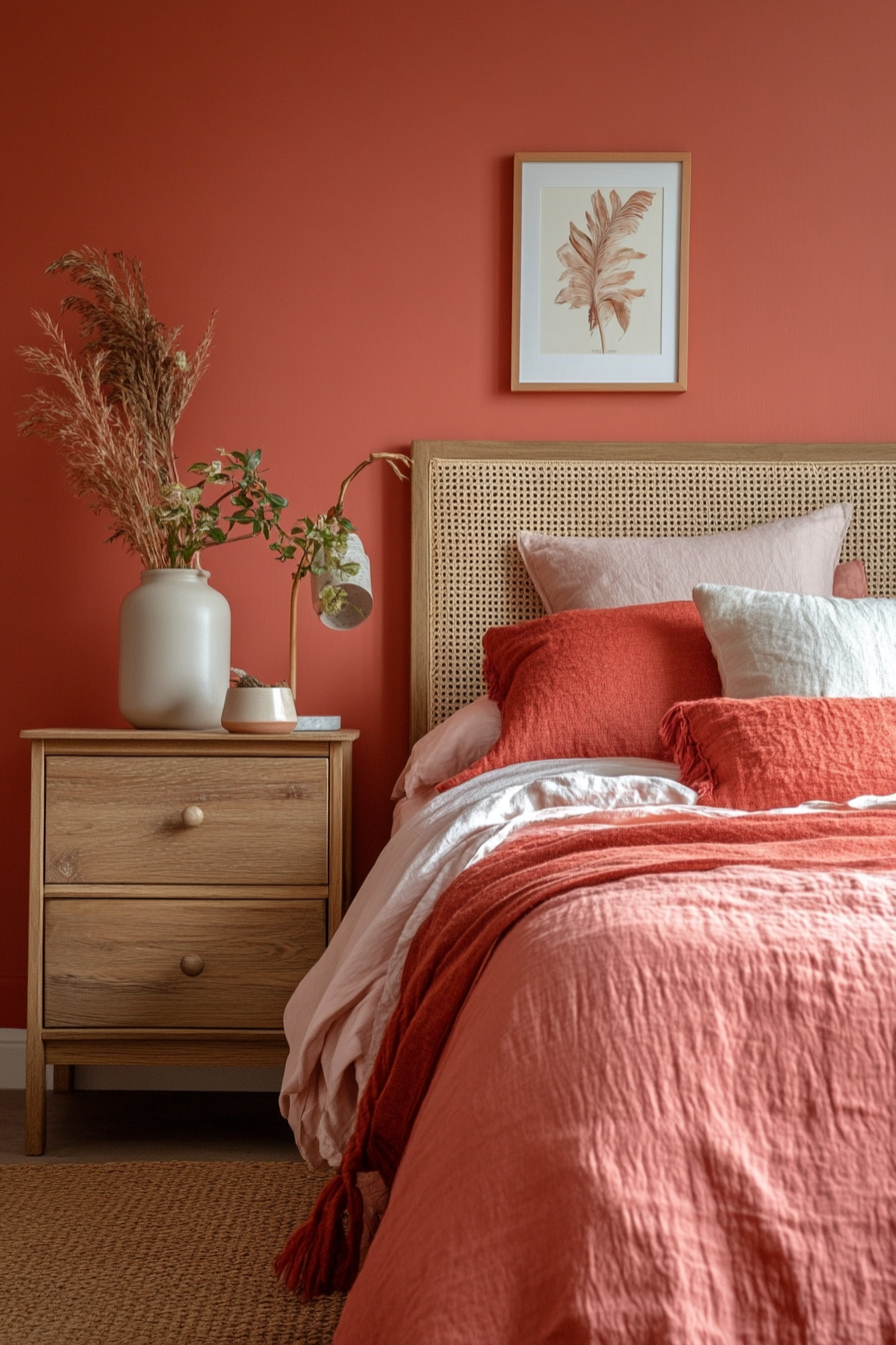 22. Sunset Red Oasis (Red Bedroom Ideas) - Red Bedroom Ideas