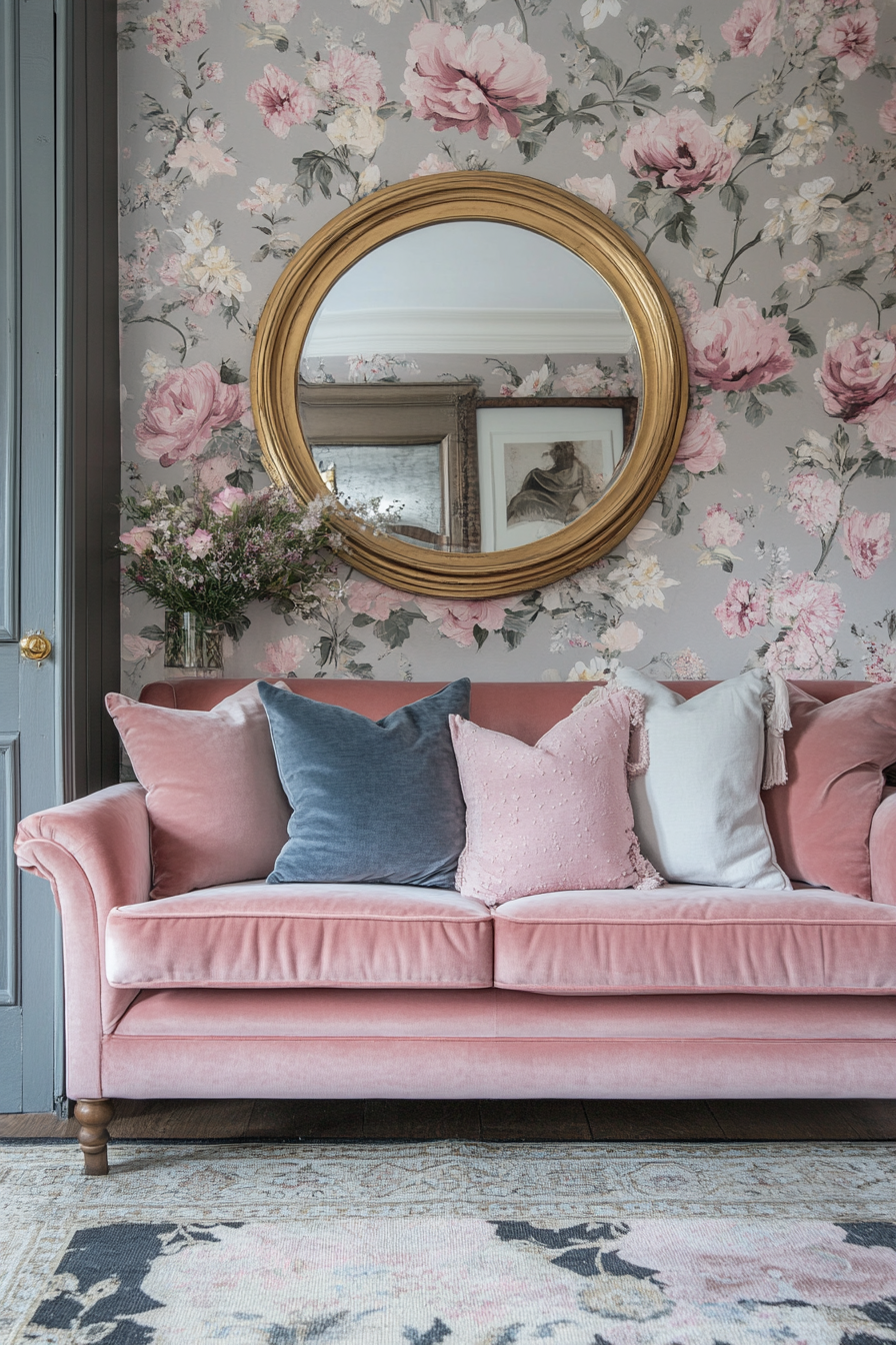 10. Vintage Rose Haven (Grey And Pink Living Room Ideas) - Grey And Pink Living Room Ideas