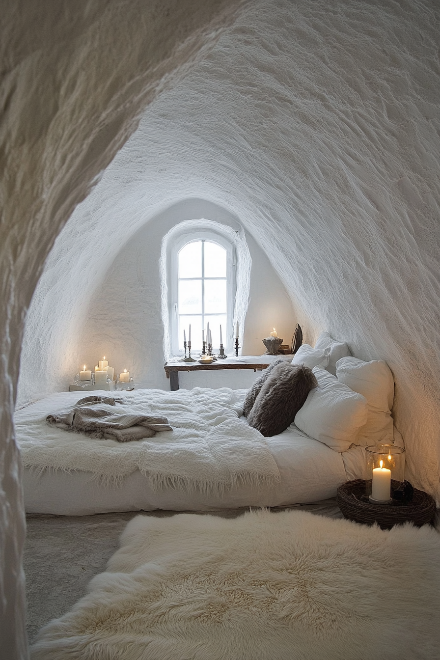 2. Snowy Alpine Retreat (Scandinavian Bedroom Ideas) - Scandinavian Bedroom Ideas