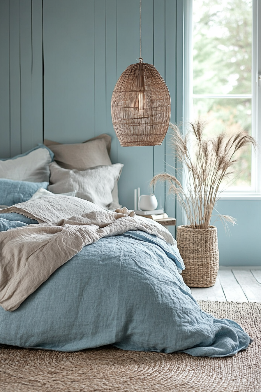 4. Coastal Breeze Escape (Scandinavian Bedroom Ideas) - Scandinavian Bedroom Ideas