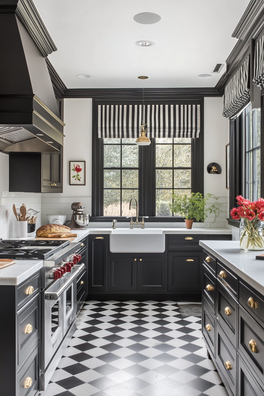 4. Classic Black & White Contrast (Classic Kitchen Ideas) - Classic Kitchen Ideas
