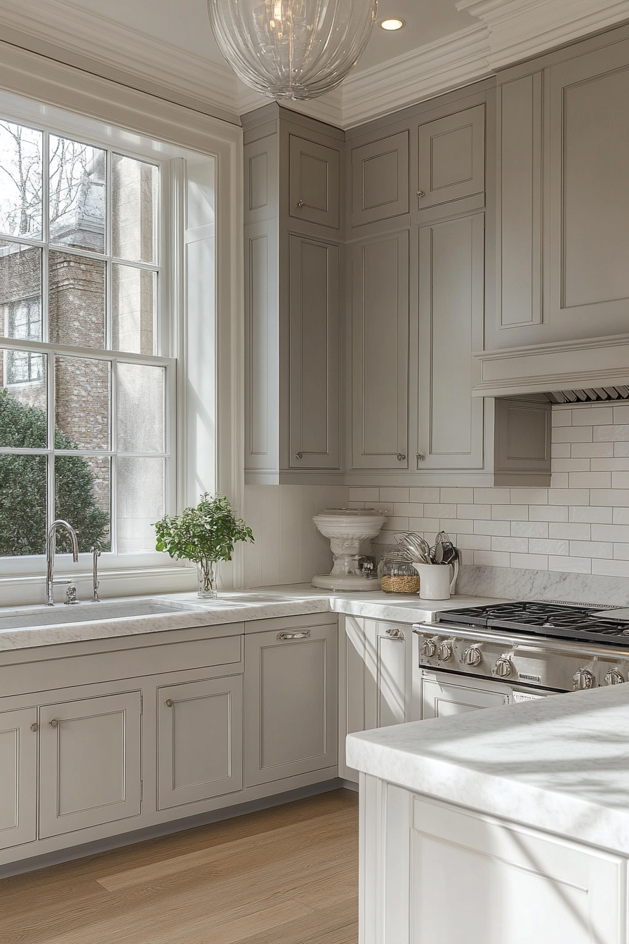 9. Elegant Gray Tones (Classic Kitchen Ideas) - Classic Kitchen Ideas