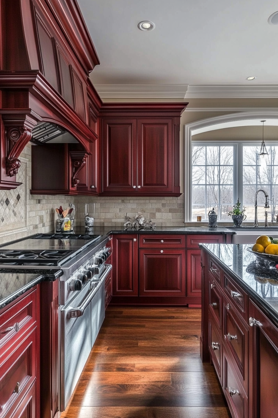 20. Traditional Cherry Wood Beauty (Classic Kitchen Ideas) - Classic Kitchen Ideas