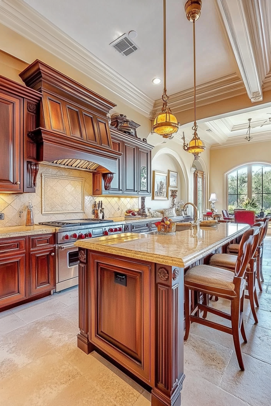 24. Classic Mahogany Luxe (Classic Kitchen Ideas) - Classic Kitchen Ideas