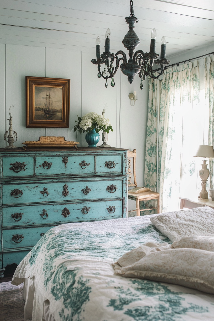 15. French Provincial Beauty (Turquoise Bedroom Ideas) - Turquoise Bedroom Ideas