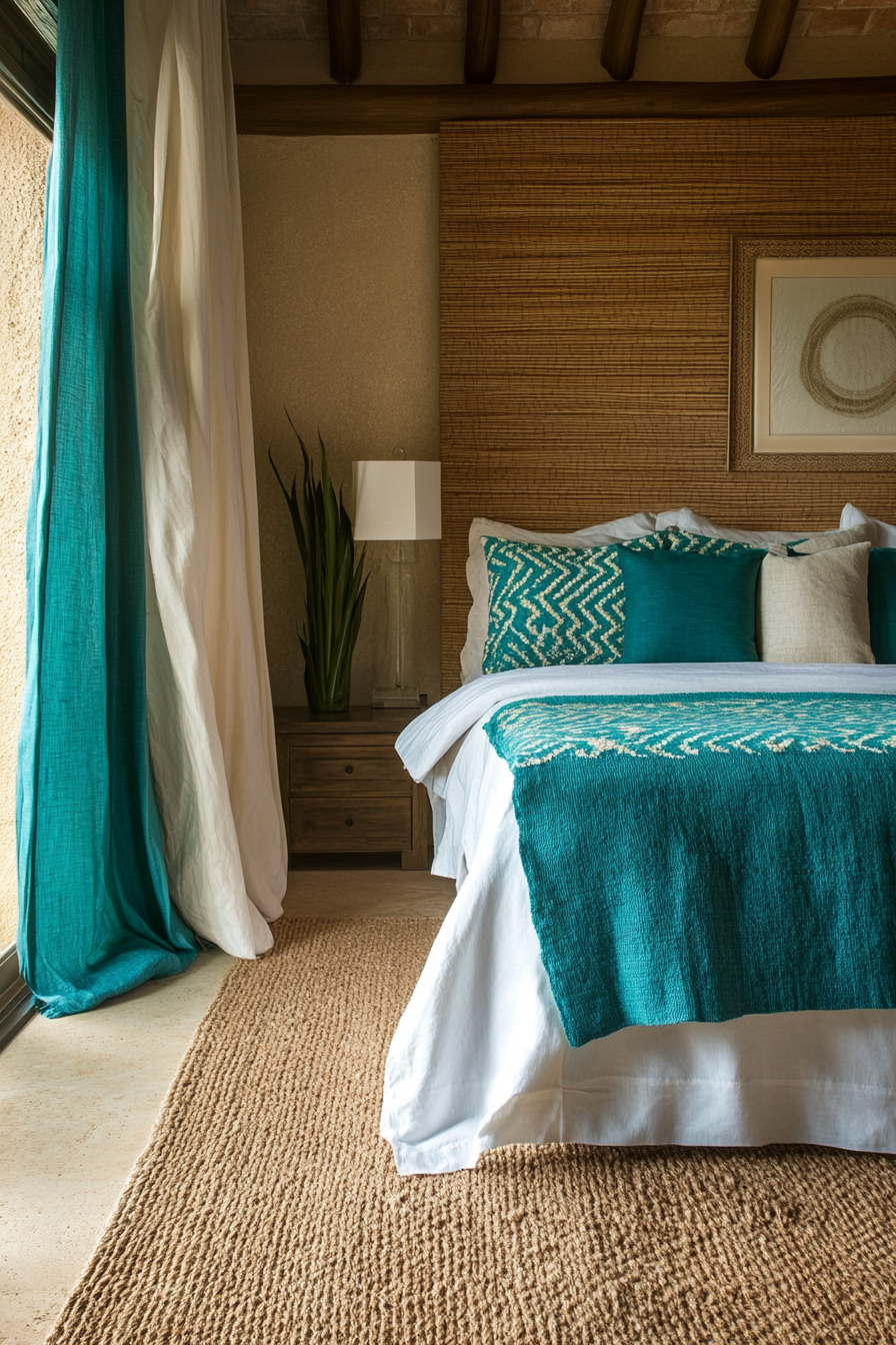 21. Earthy Escape (Turquoise Bedroom Ideas) - Turquoise Bedroom Ideas
