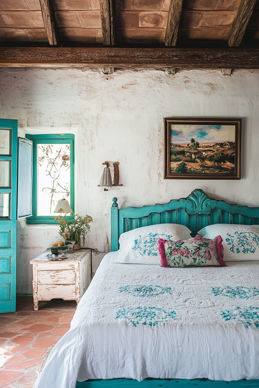 22. Mediterranean Haven (Turquoise Bedroom Ideas) - Turquoise Bedroom Ideas