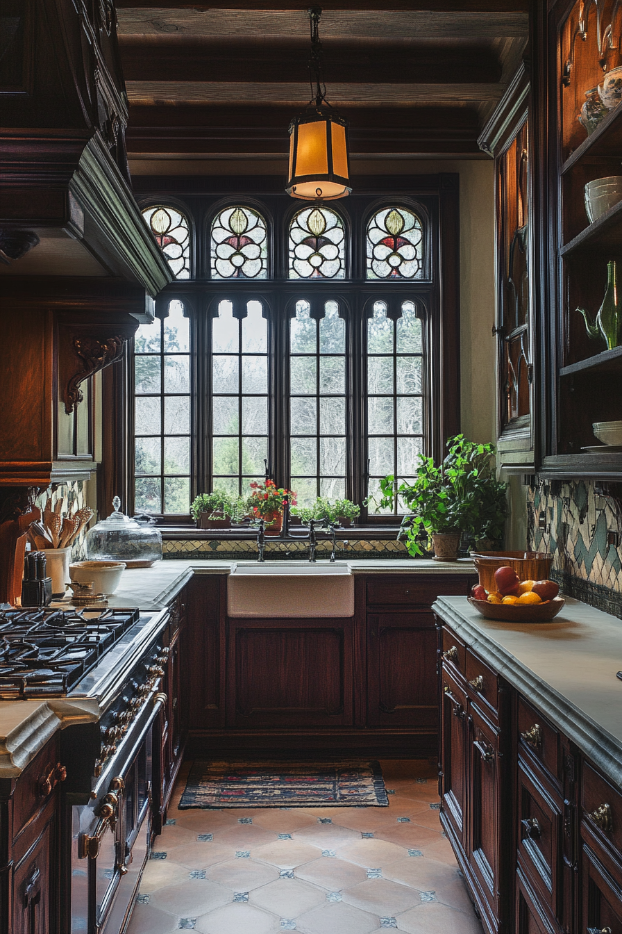 16. Tudor Revival Kitchen (Vintage Kitchen Ideas) - Vintage Kitchen Ideas