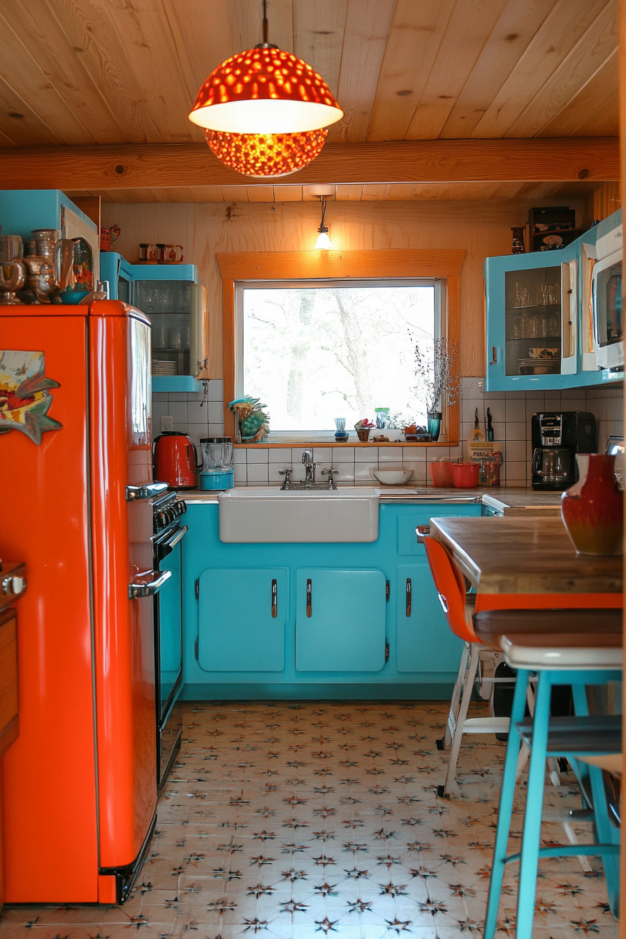 22. Retro-Futuristic Kitchen (Vintage Kitchen Ideas) - Vintage Kitchen Ideas