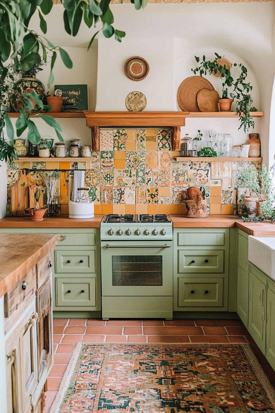 23. Bohemian Vintage Eclectic (Vintage Kitchen Ideas) - Vintage Kitchen Ideas