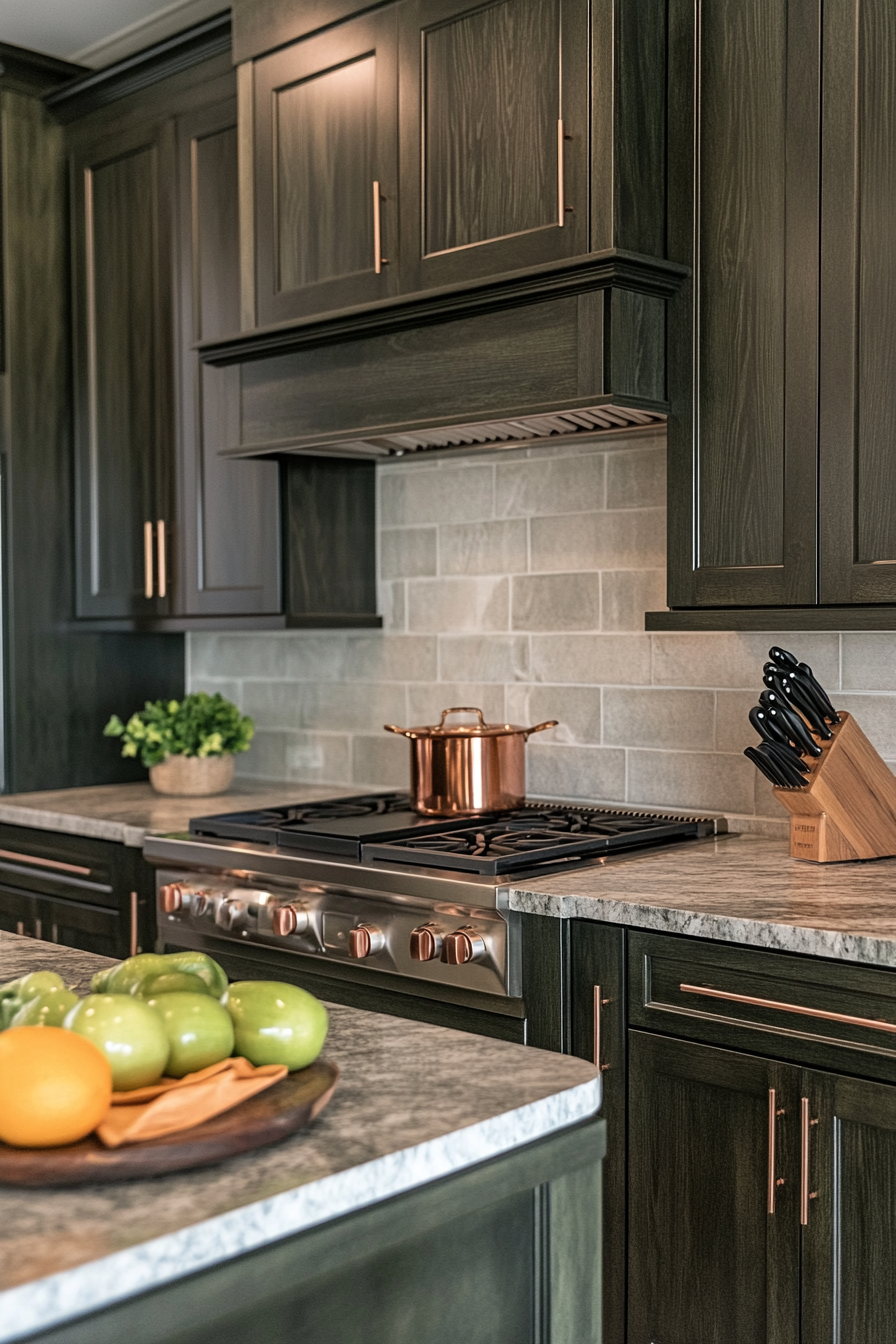 14. Olive Noir (Dark Kitchen Cabinet Ideas) - Dark Kitchen Cabinet Ideas